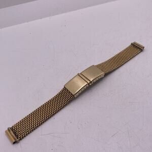 Vintage Gold Cont 025 Filled Mesh Kreisler 1940s Classic Watch Band Gold